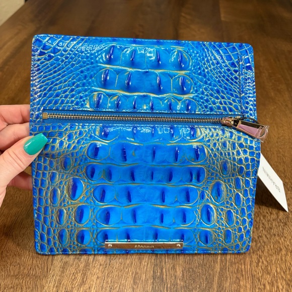 Brahmin NWT Ady - Electric Indigo - Embossed Leather Wallet - Picture 3 of 12